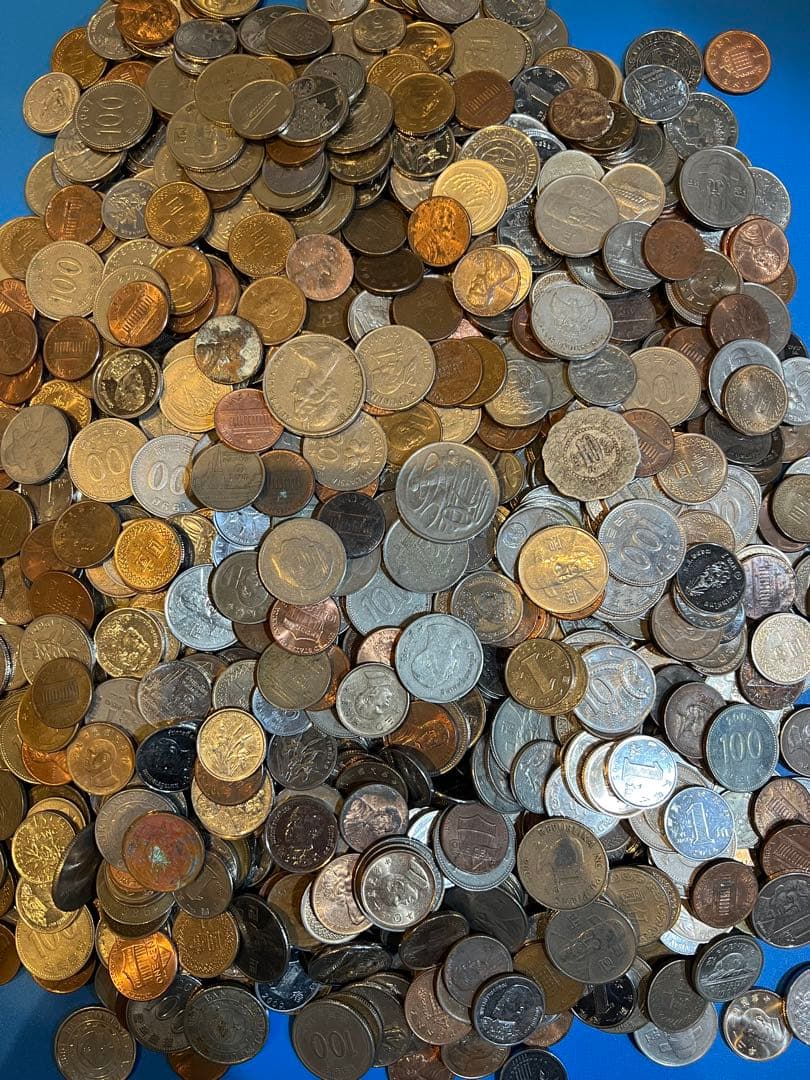 4291【硬貨】約5キロ　約5Kg　硬貨　　古銭　メダル