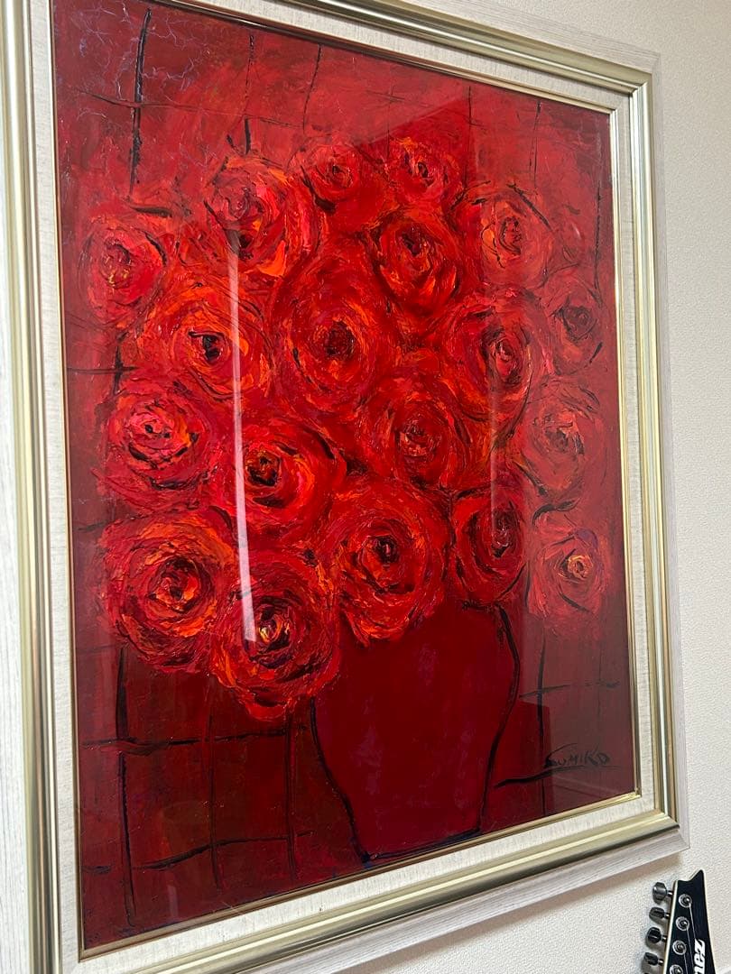 油絵　バラ　7/25まで