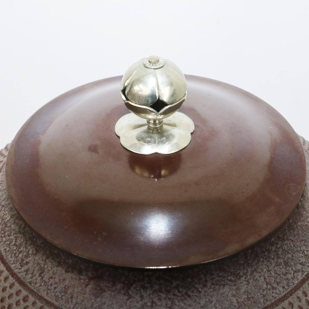 南鐐撮霰真形釜添　唐銅朝鮮風炉 高橋敬典 風炉師 金谷浄雲造