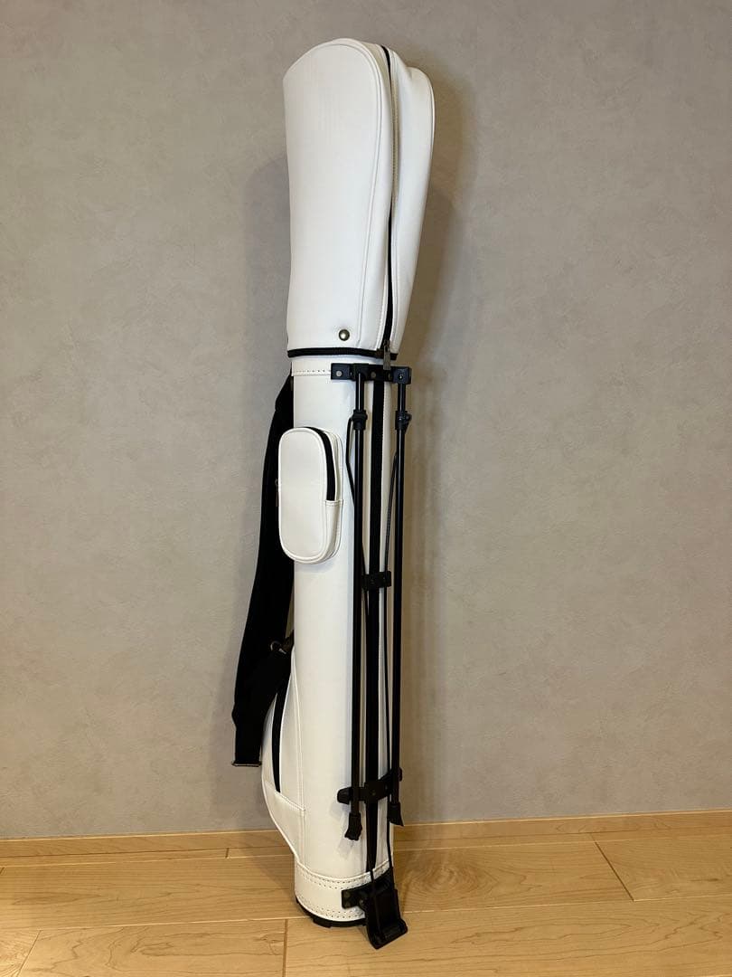 【新品未使用】マルボンゴルフ　セルフスタンド式キャディバッグ白