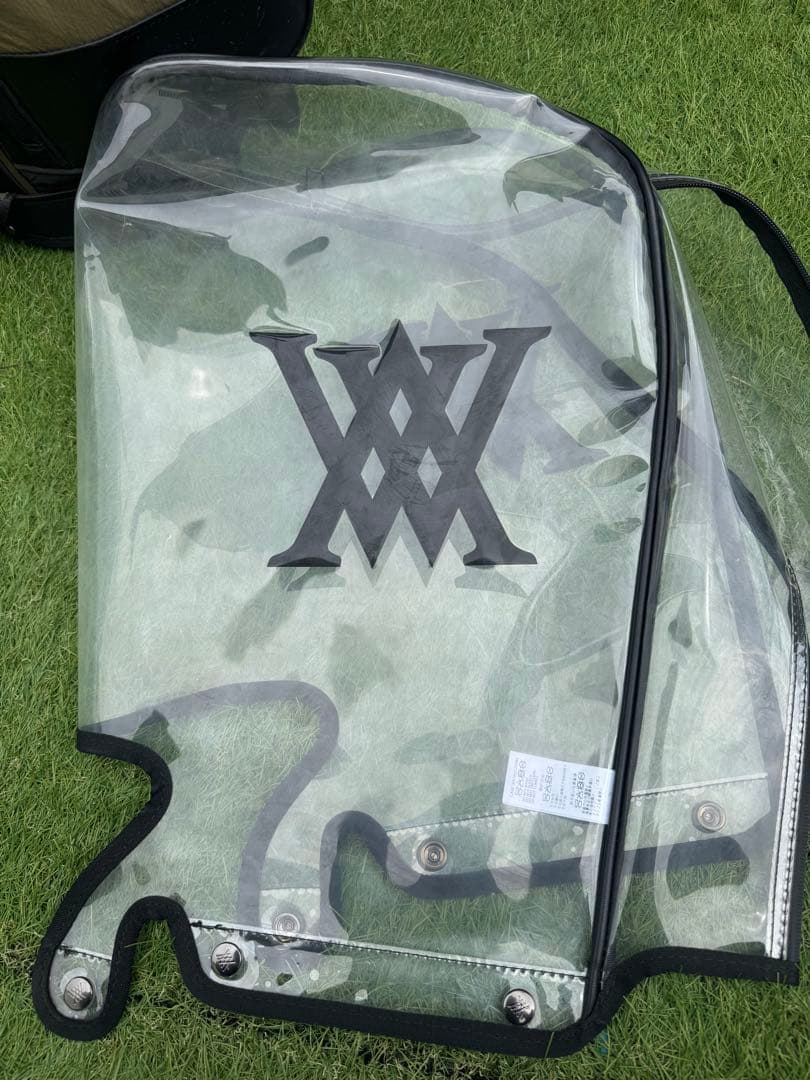 ANEW GOLF キャディバッグ ブラック/ カーキ　DRヘッドカバー付き