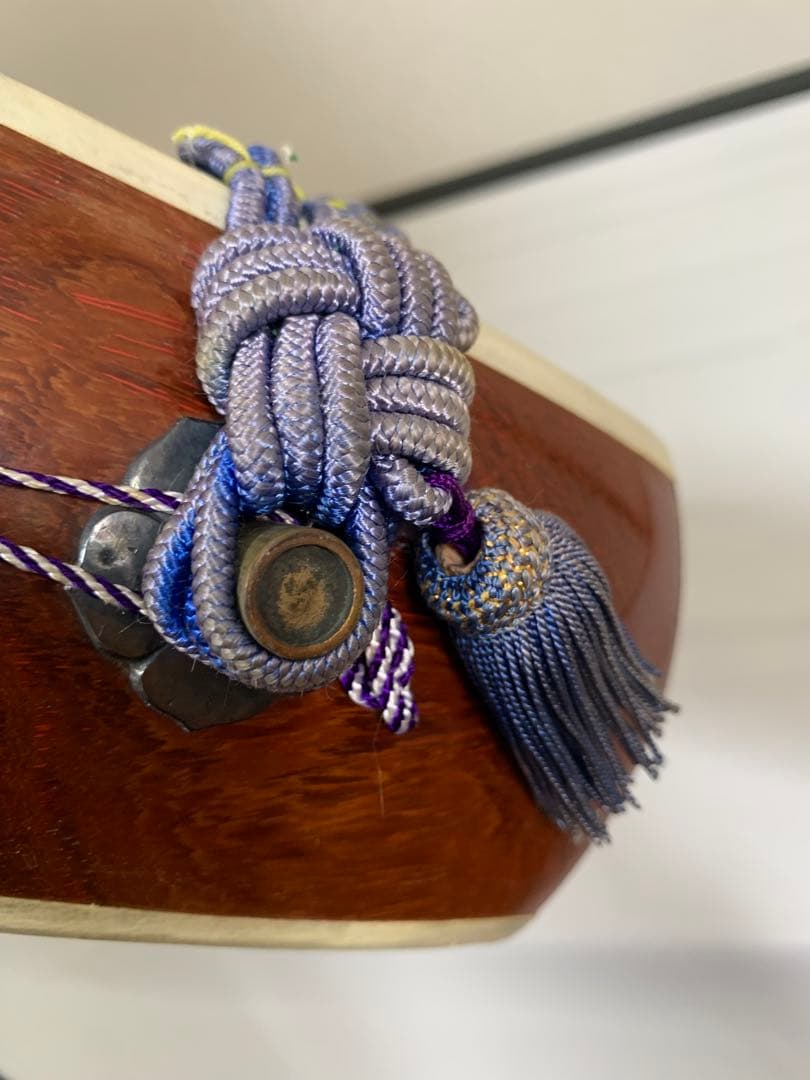 明治9年 細棹 地唄　三味線　ハードケース 撥 駒付き