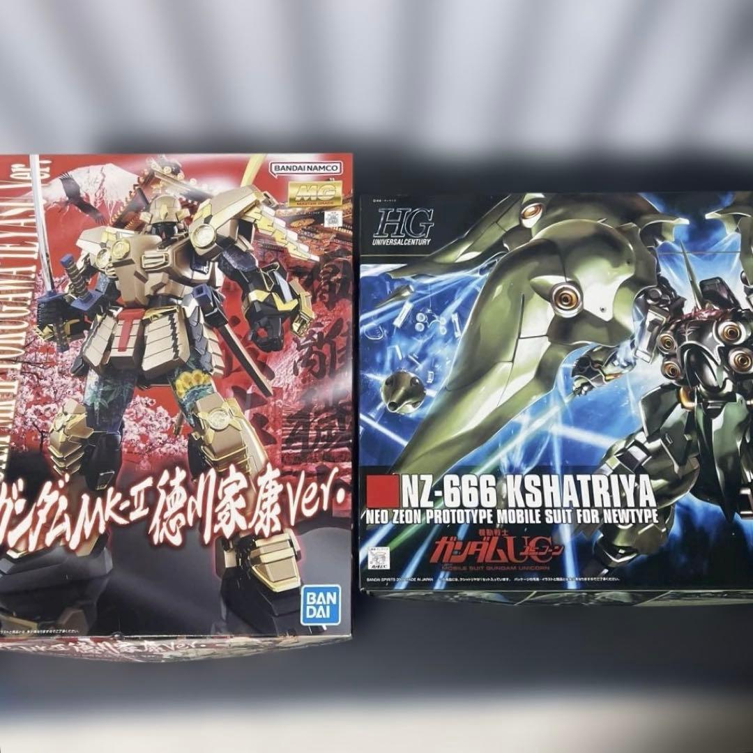 MG1/100武者ガンダムMk-2徳川家康Ver.HGUC1/144クシャトリア