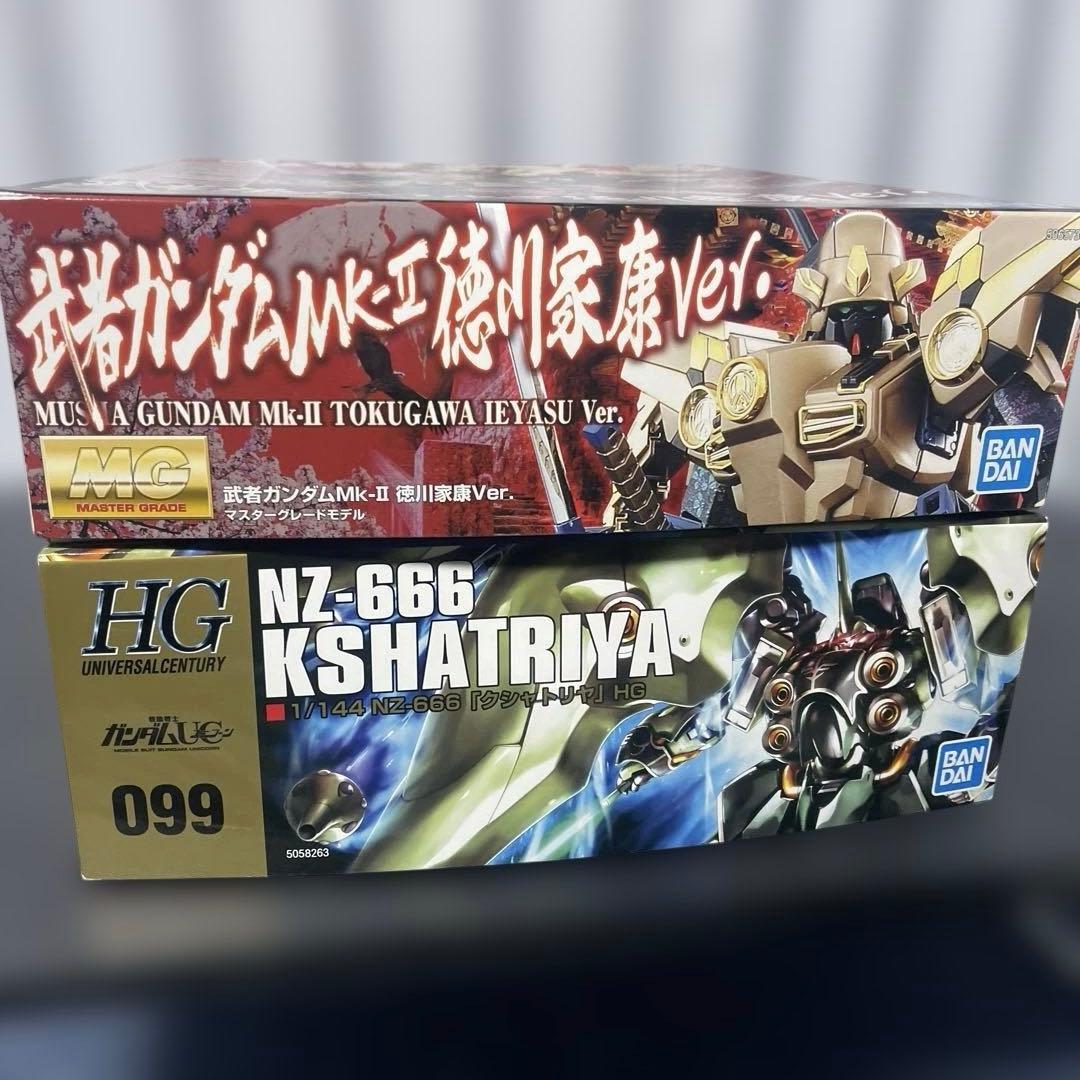 MG1/100武者ガンダムMk-2徳川家康Ver.HGUC1/144クシャトリア