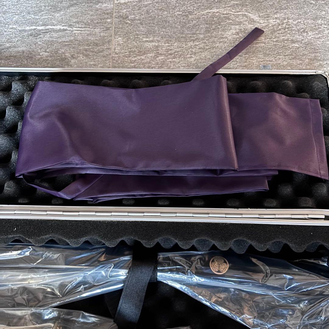 刀 レプリカ 徳川家 三葉葵 金色紋章付き 専用ケース付き 長刀 脇差 模造刀