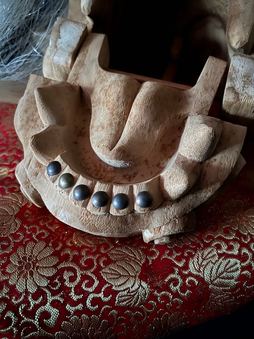 井波彫刻　大型獅子頭 富山県　今井幸太郎作　木彫り アンティーク 祭り 魔除け