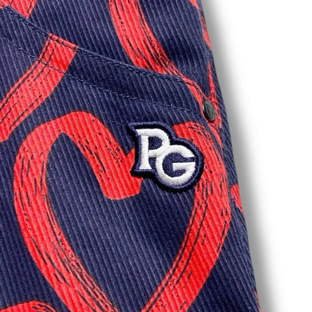 美品 パーリーゲイツ ハート 総柄 スカート ミニ ゴルフウェア スポーツ 人気