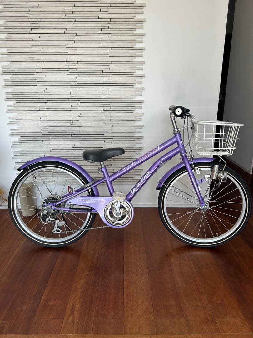 子供用　自転車　22インチ　室内保管　引取り限定