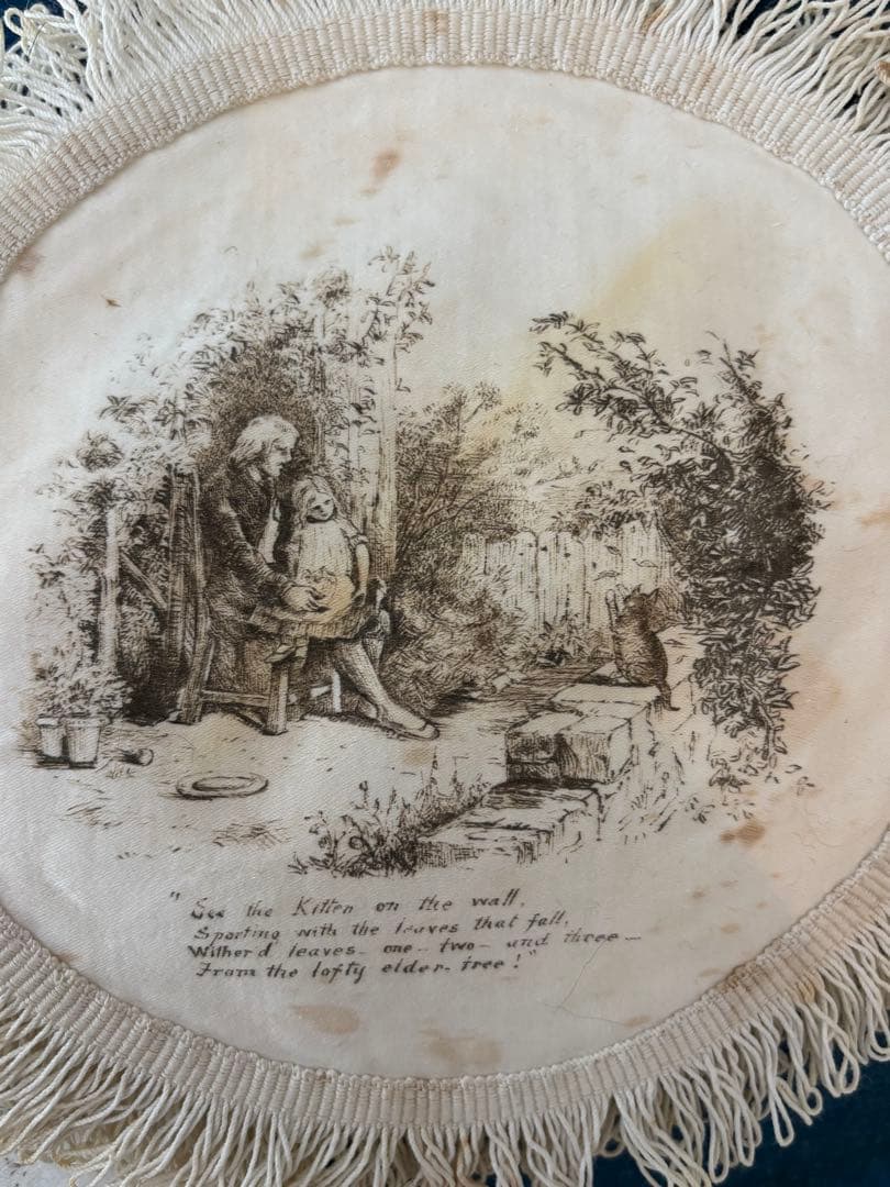 アンティーク雑貨 Victorian Printed Cotton Mats Set 4