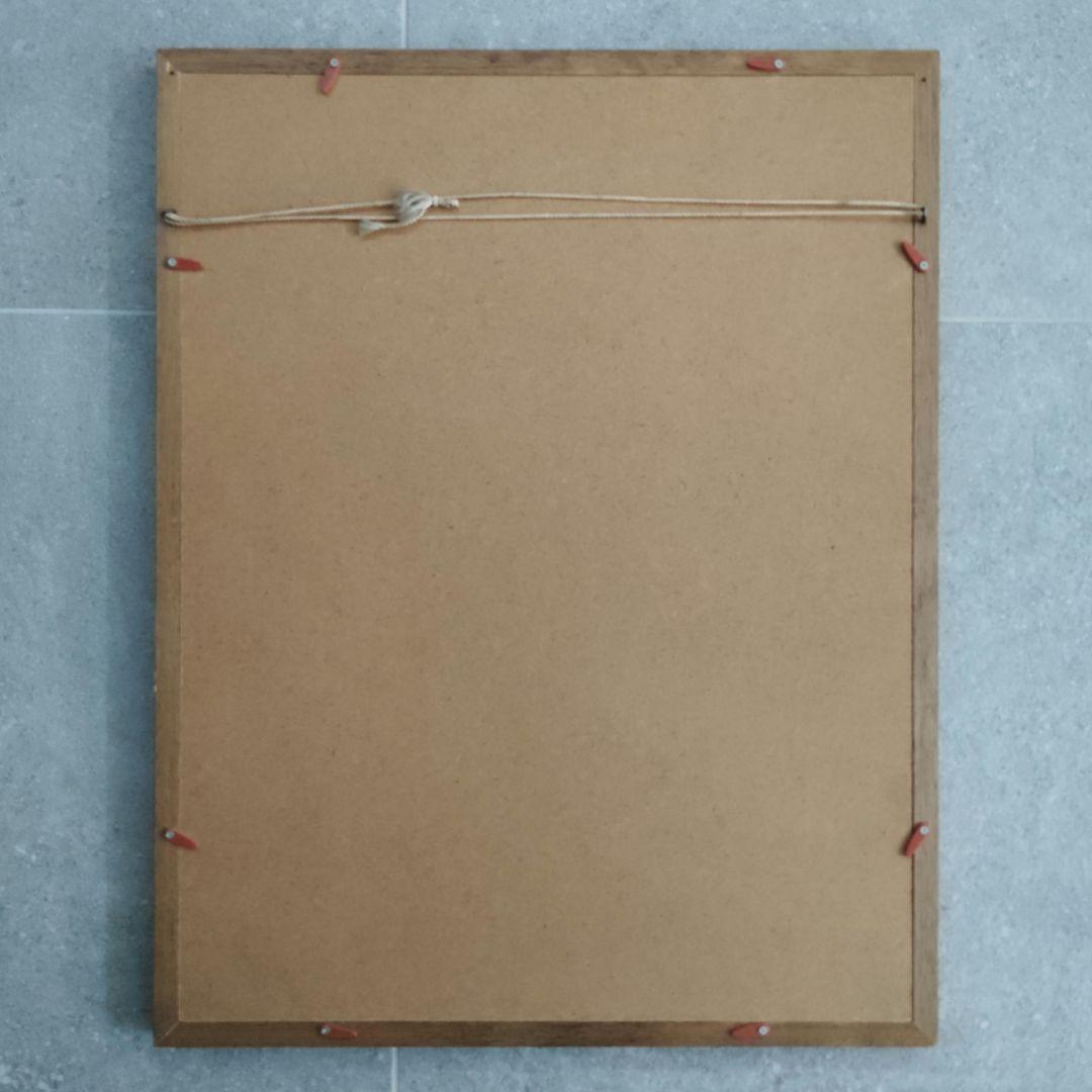 切り絵アート　スペインの街並み　海外風景画　貼り絵　額装　花のある街角