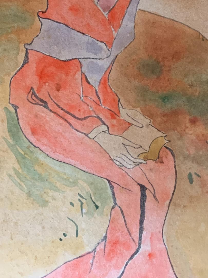 竹久夢二 美人画 和歌画賛 額装 大正ロマン 906