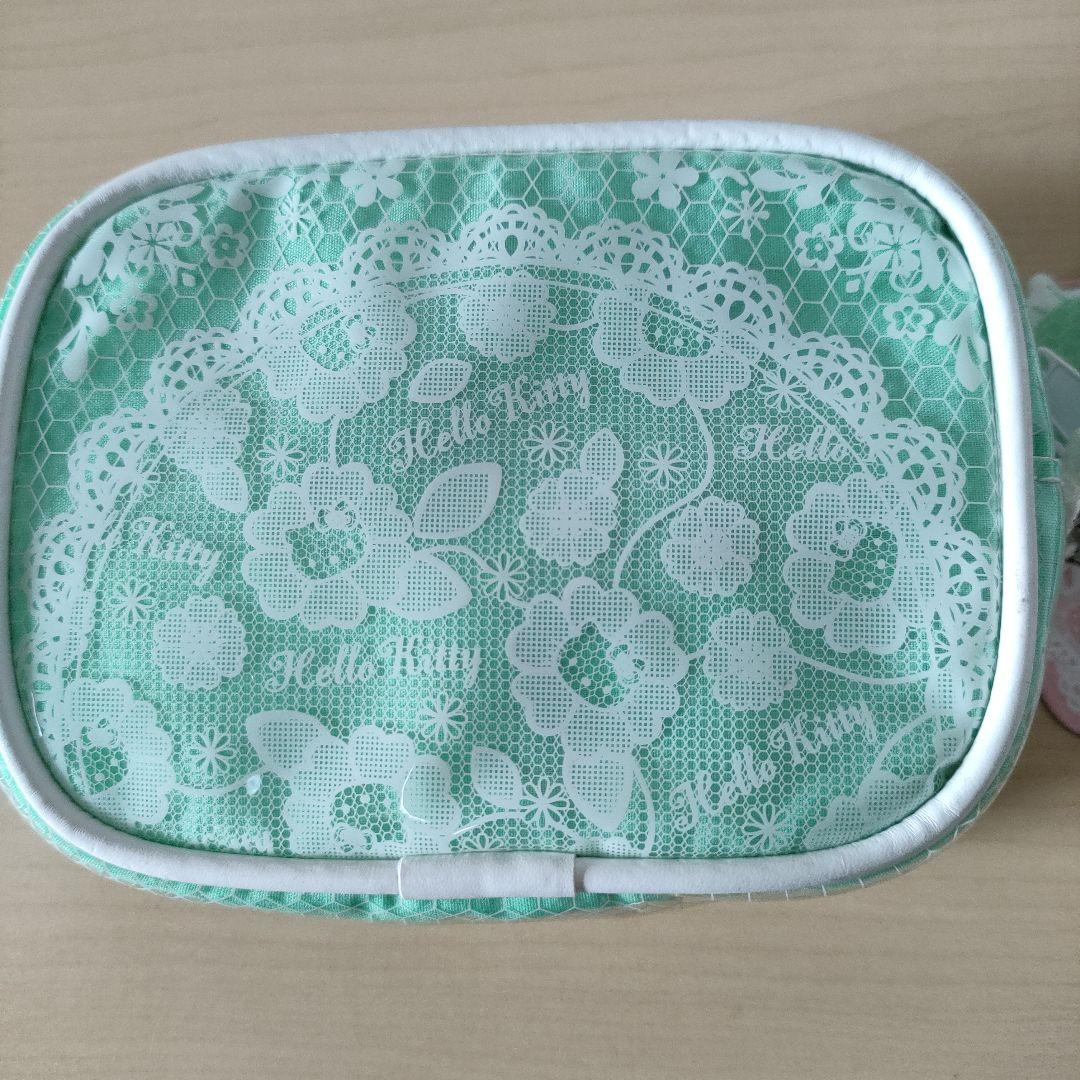 激レア　平成レトロ　キティ　チャーム付き　ポーチ　レース柄　サンリオ　レトロ