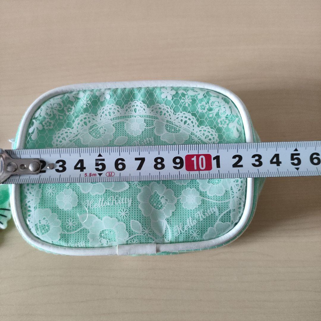 激レア　平成レトロ　キティ　チャーム付き　ポーチ　レース柄　サンリオ　レトロ