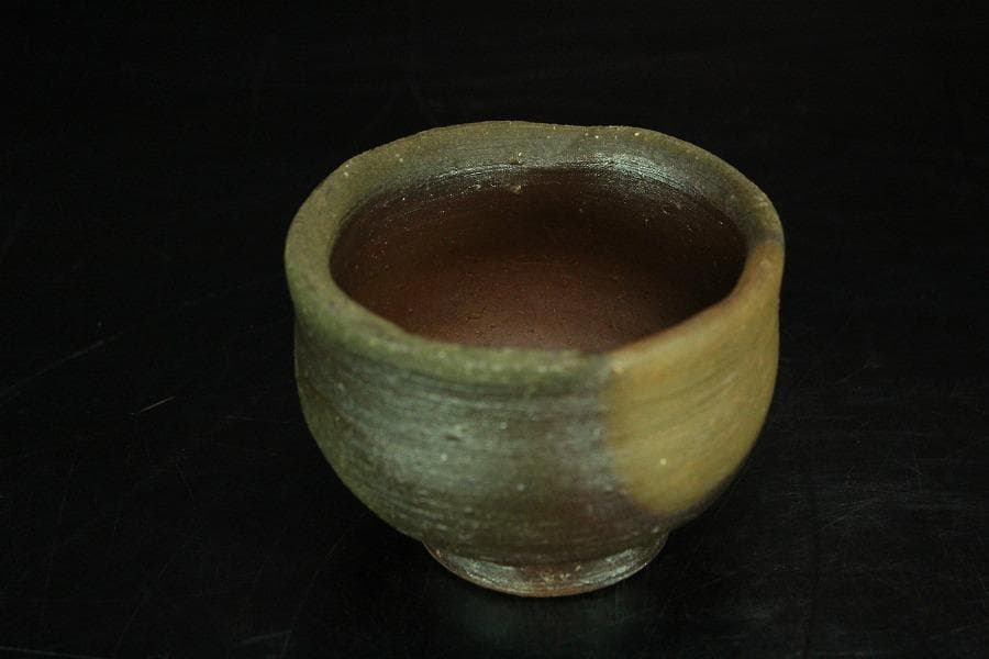 備前 稲荷作 造 ぐい呑 酒器 共箱 保証 未使用(K-A414)