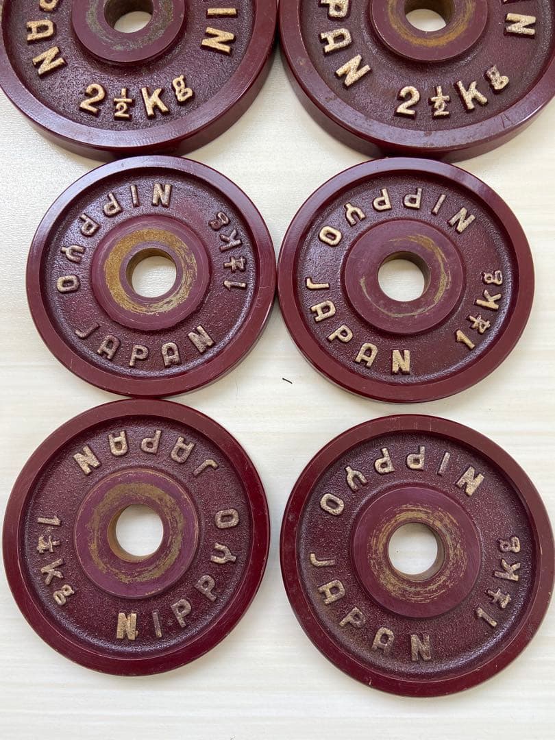 NIPPO JAPAN 鉄製プレート セット（赤塗装）