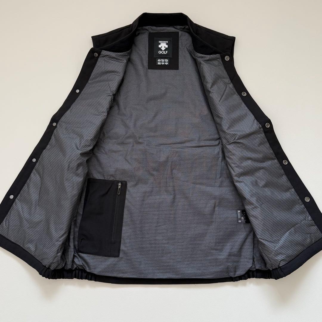 DESCENTE GOLF モバイルサーモリサイクル中わたベスト L ブラック