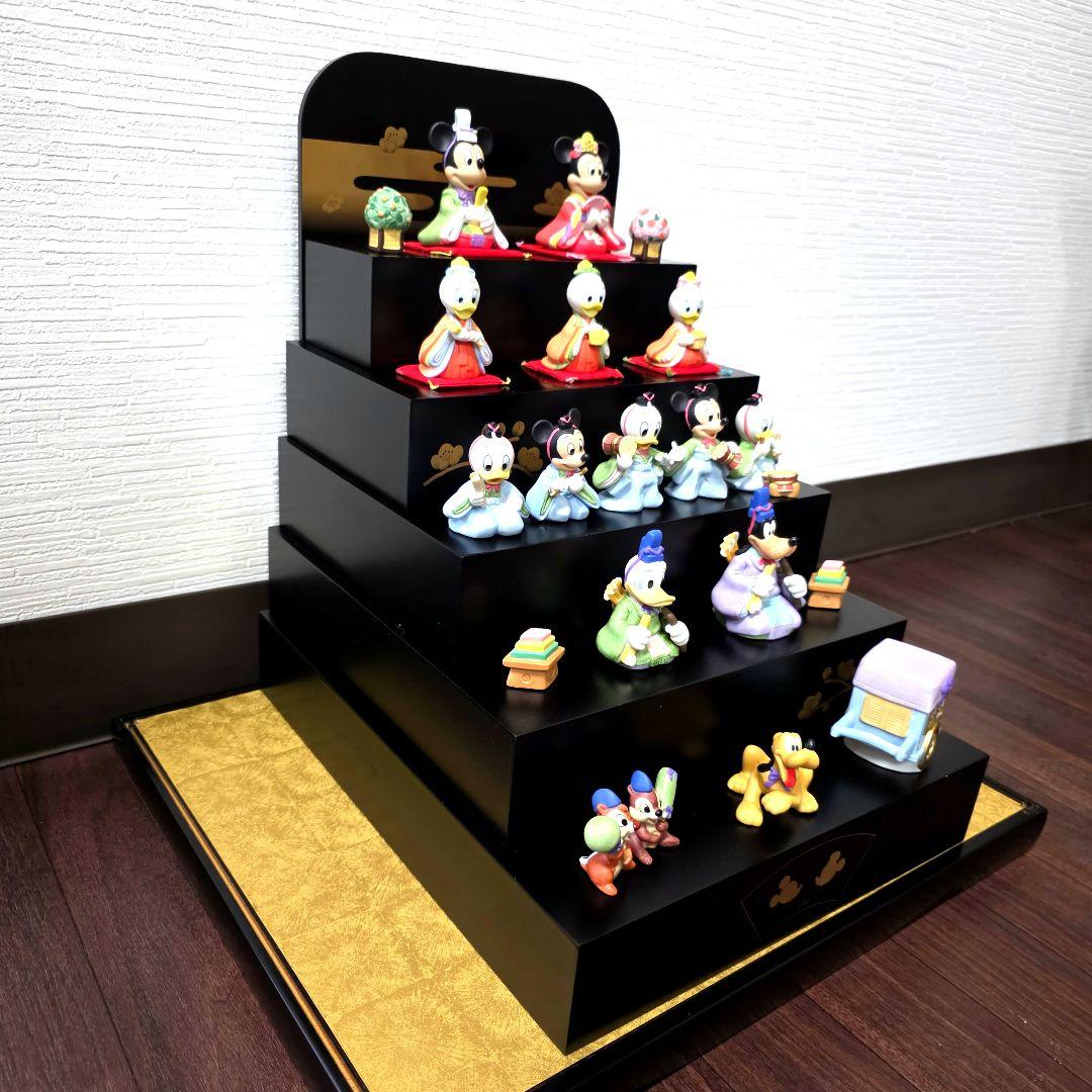 【希少・美品】ディズニー 雛人形 五段飾り ガラスケース、箱付き