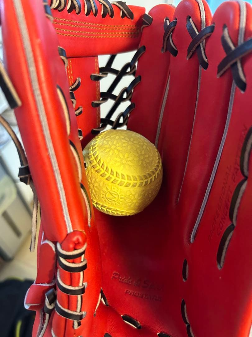 ZETT プロステイタス 軟式グローブ ディープオレンジ