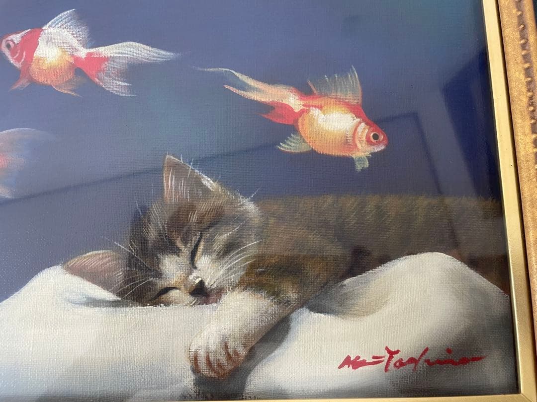 八代亜紀　絵画　油彩F4サイズ　夢の中で