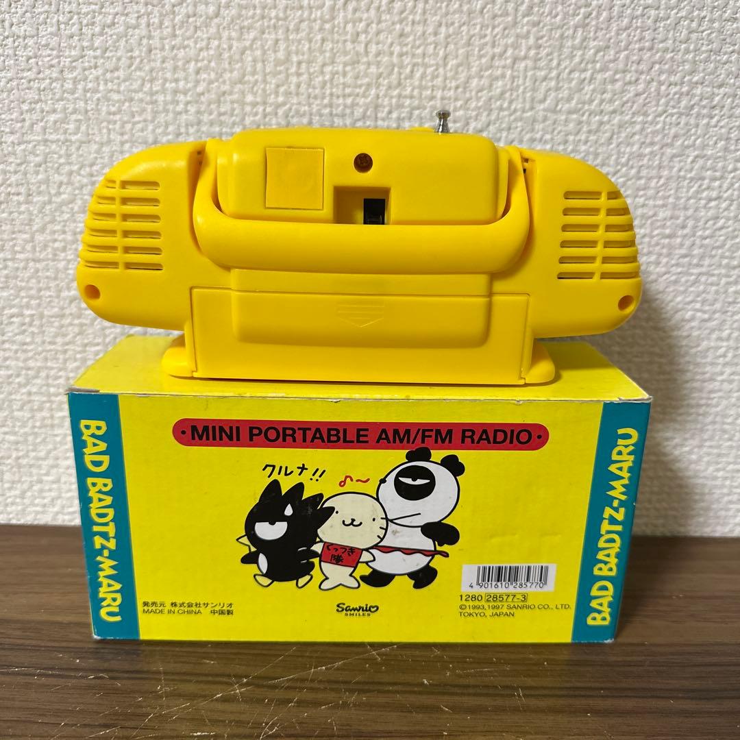 【希少・1997年】　サンリオ　バッドばつ丸　ミニポータブル　AM/FM　ラジオ
