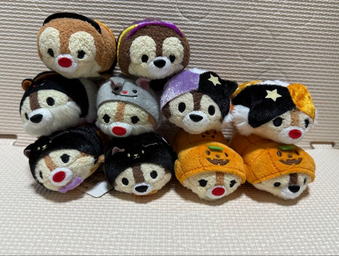 ツムツム　ハロウィン　チップとデール　パンプキン
