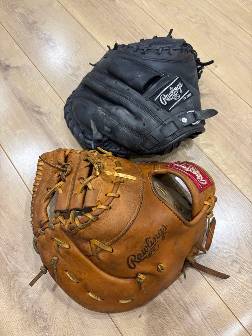 Rawlings一般キャッチャー、ファーストミット！２つセット売り！