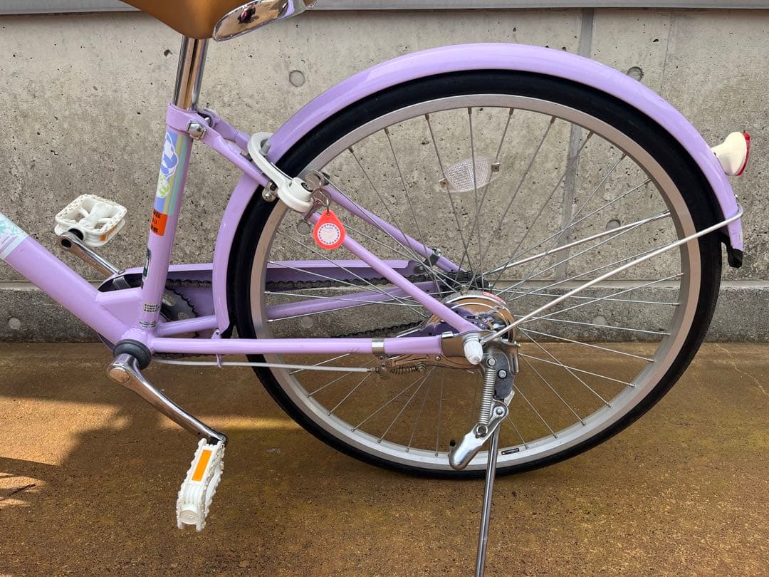 【山形県】ブリヂストン　24インチ　子供用自転車 ラベンダー色