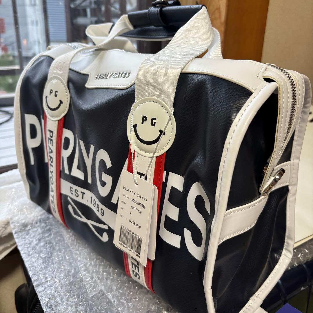 PEARLY GATES トートバッグ ネイビー/ホワイト/レッド