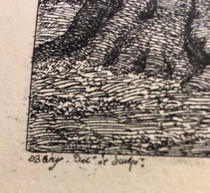 ルーブル美術館刻印あり　深森　版画