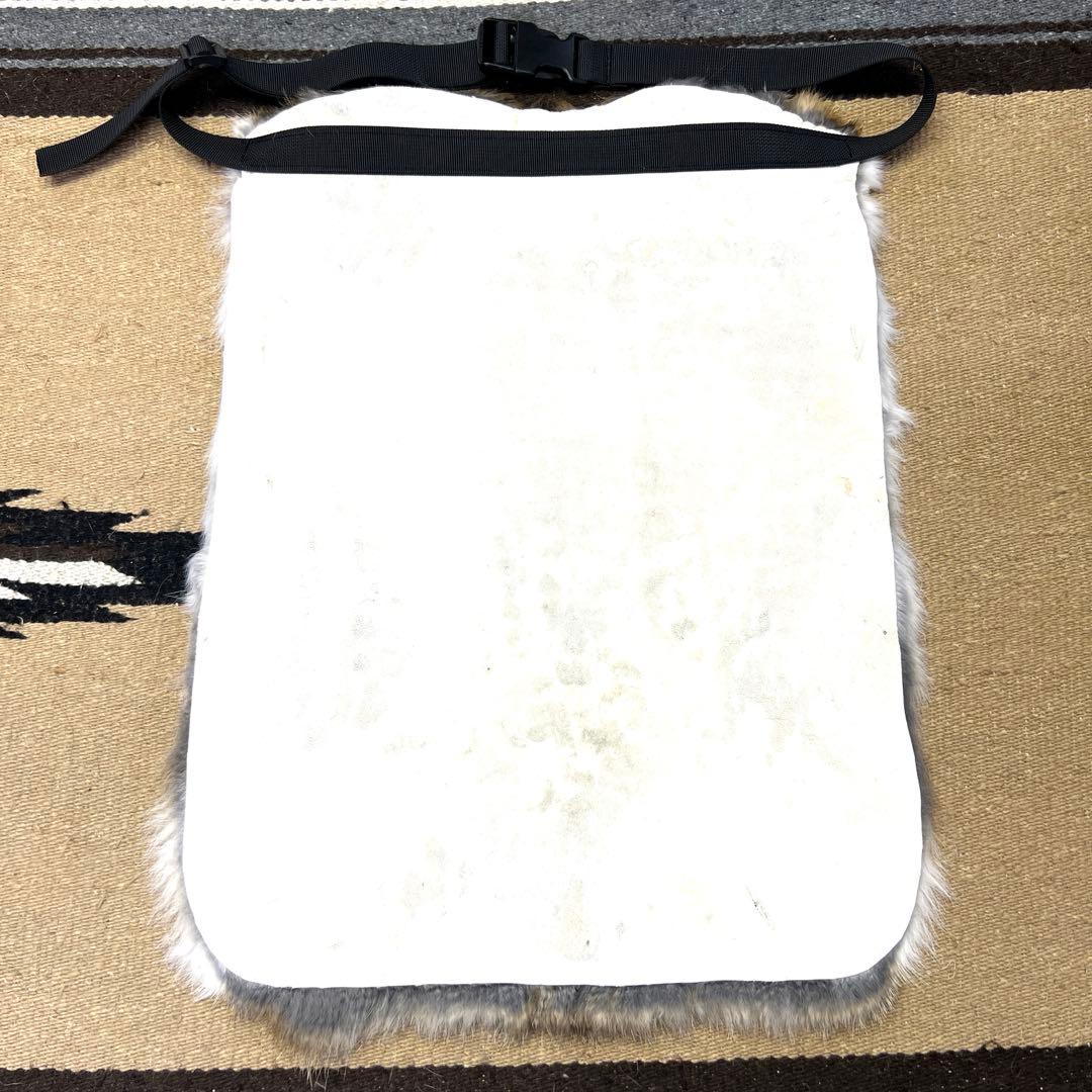 大判ラビット尻あて　登山　釣り　ヒップガード　ウサギ毛皮敷物　スキー　山菜　山伏