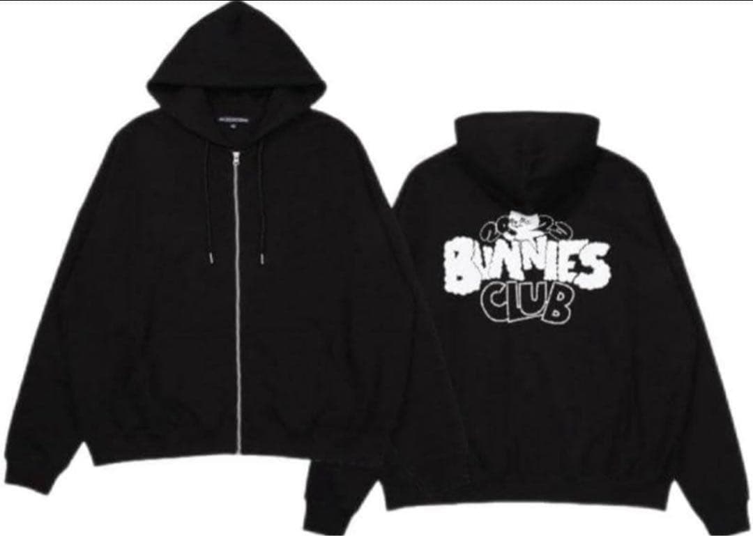 NewJeans BunniesClub パーカー Mサイズ Black