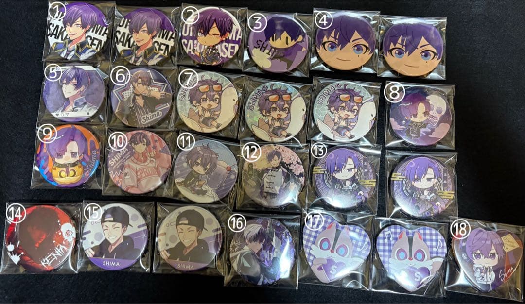 浦島坂田船 志麻 缶バッジ