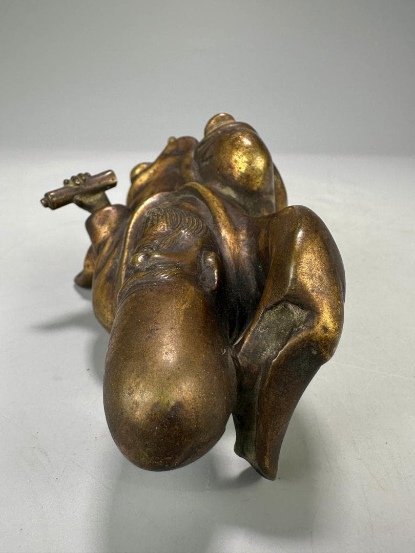 中国美術　清朝　銅製　寿星老人　銅香炉　香薫炉　文房置物　唐物　時代香炉　古物