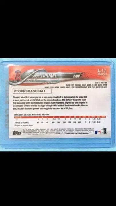 大谷翔平 ルーキーカード RC 2018 Topps チームセット【超貴重！】