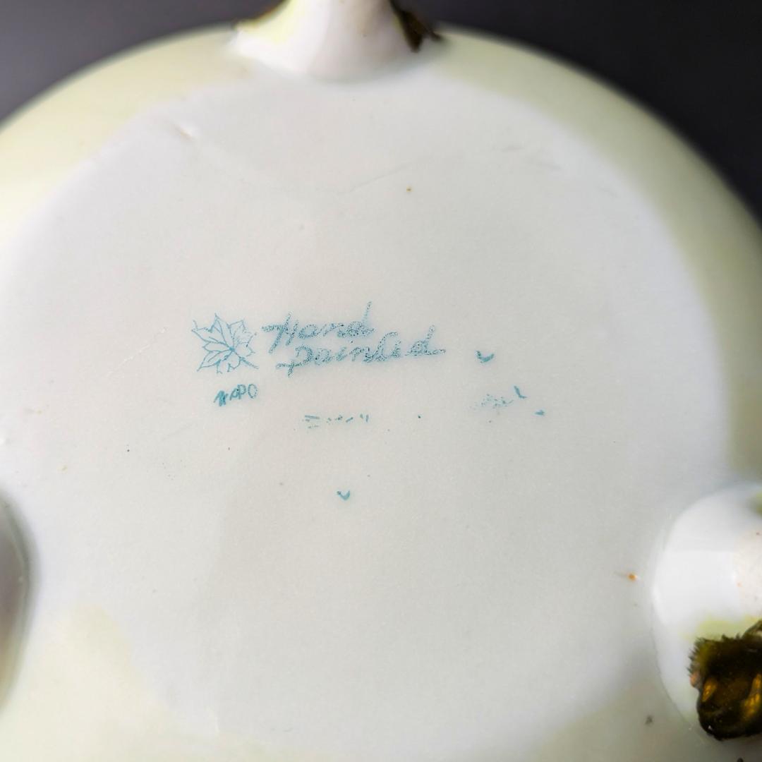 豪華金彩アールヌーボー 薔薇唐草模様 茶壷＆糖器セット 手彩金盛上 ニッポン