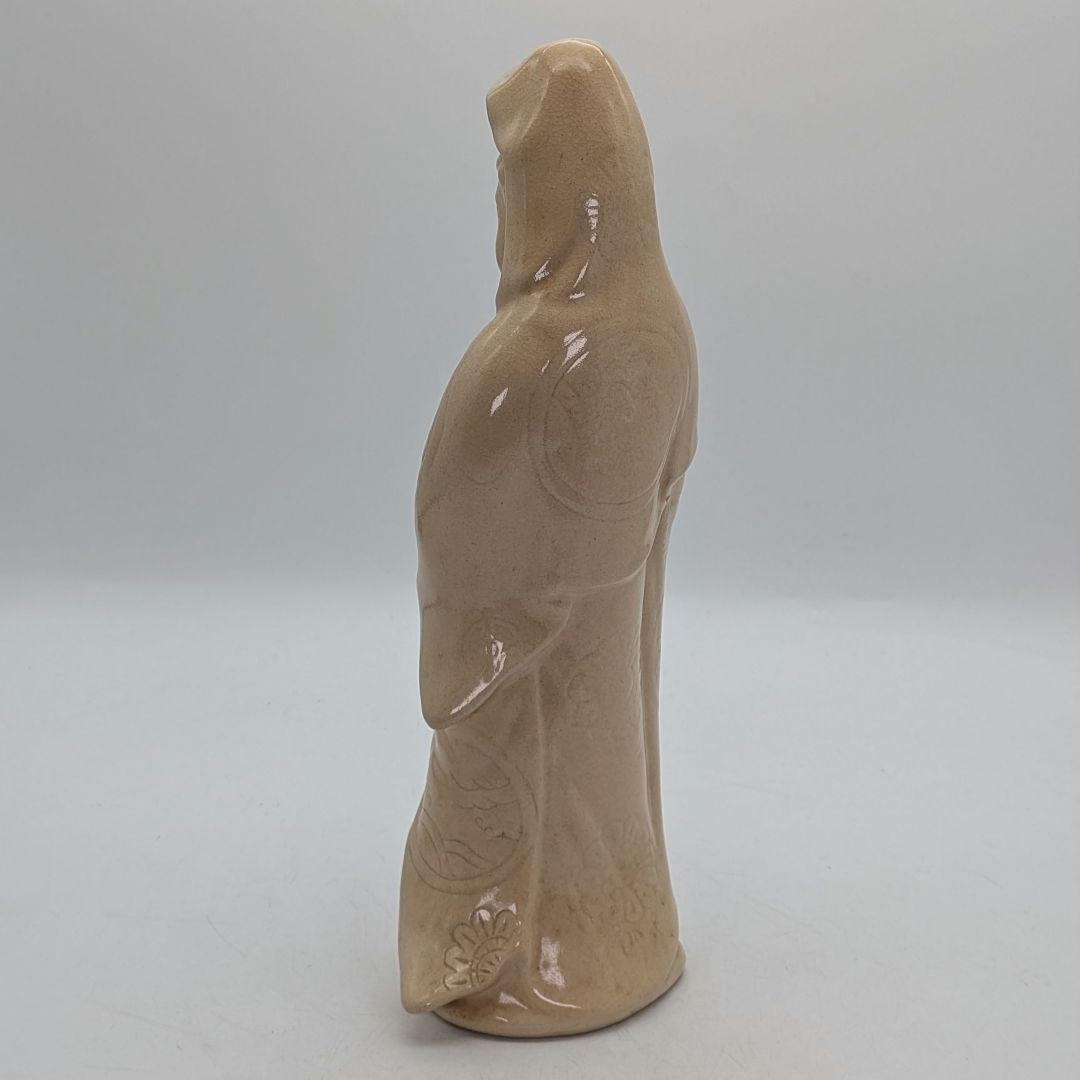 陶華山窯 松尾藻風 萩焼 観音菩薩立像 陶像 陶器人形 仏像 観世音菩薩 置物