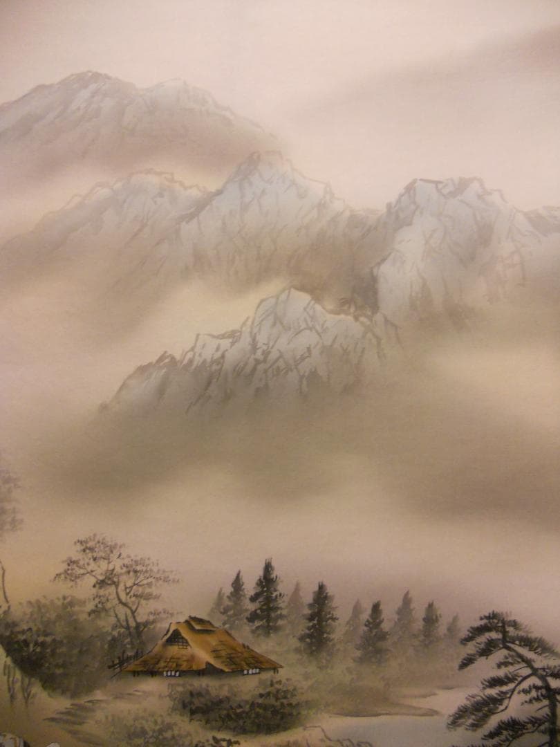 掛け軸 聖雲 川越名号 南無阿弥陀仏 絹本 仏事 法事 法要 希少 掛軸 美品