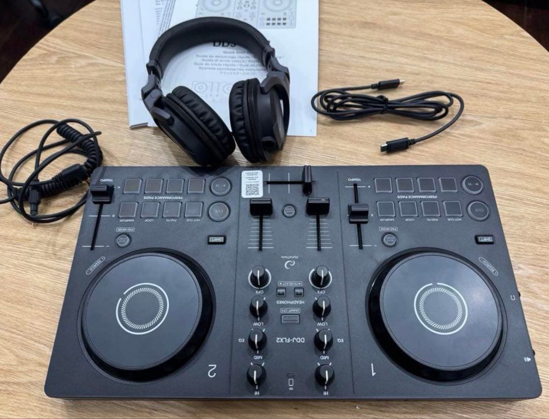 alphatheta DDJ-FLX2 DJコントローラー 別売ヘッドホン付属