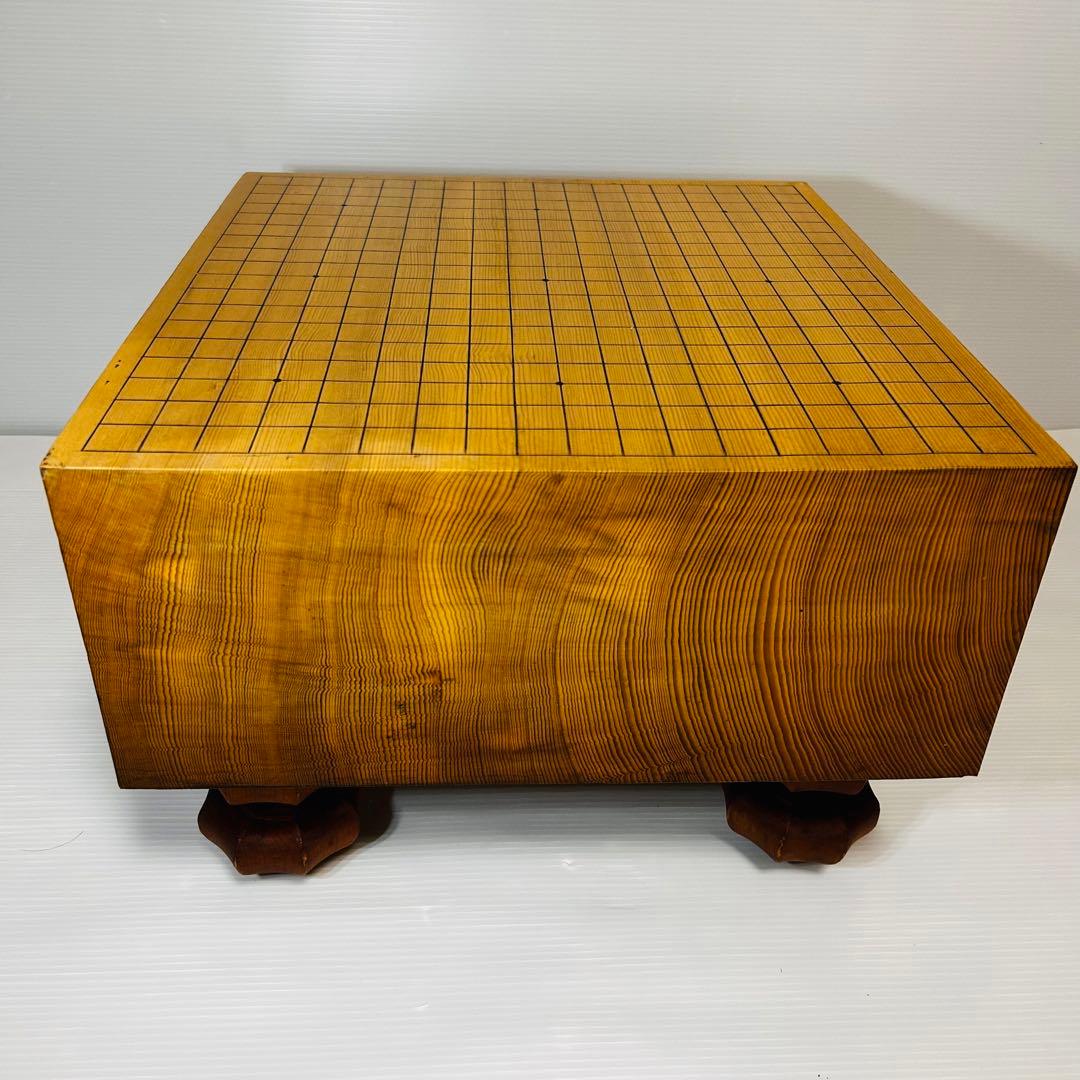 美品 本榧足付碁盤 碁石  囲碁セット ヘソ付き 那智黒　はまぐり