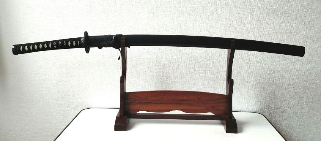 日本刀　黒塗鞘模造刀　美品　刀袋入り