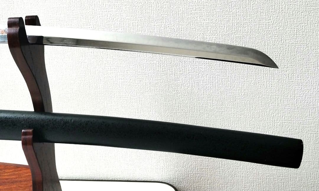 日本刀　黒塗鞘模造刀　美品　刀袋入り