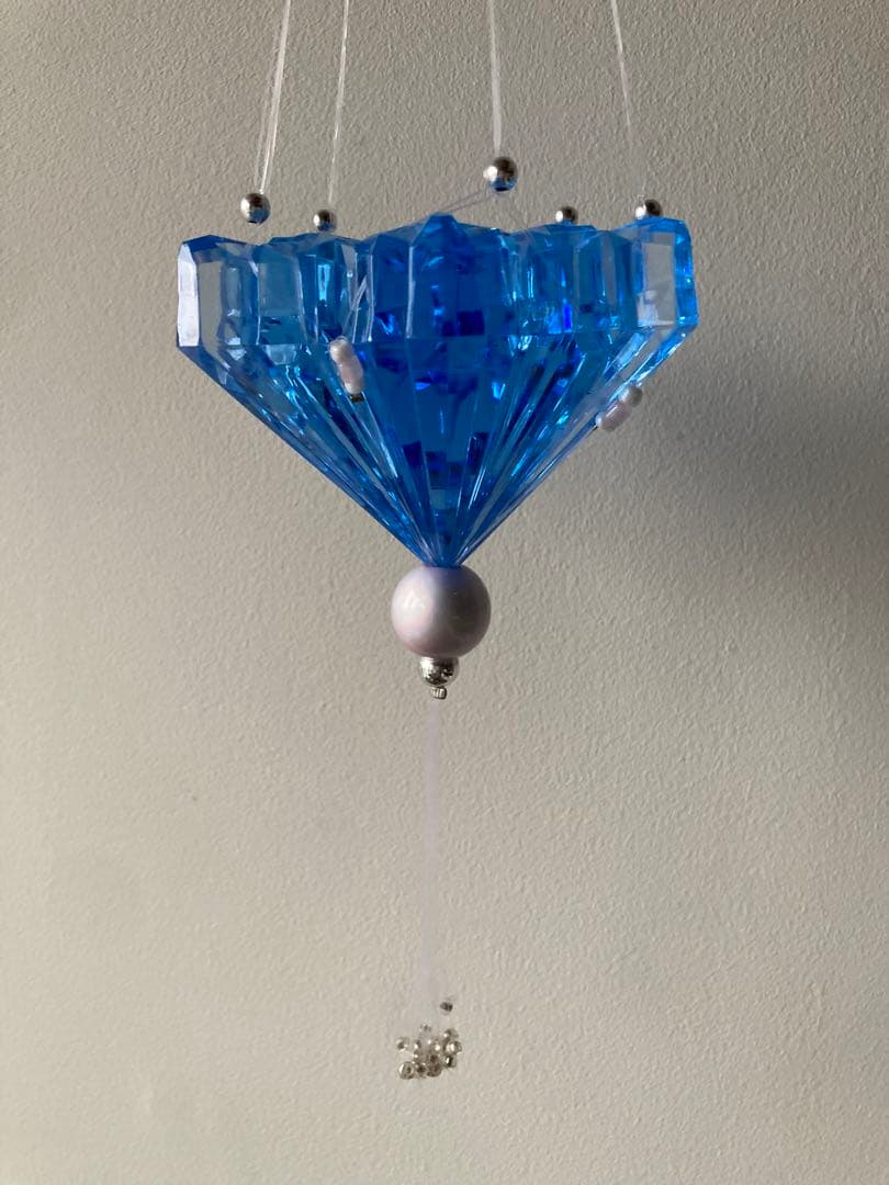 ビンテージ　クリスタルオブジェ　インダストリアル　シャンデリア　ホルダービーズ