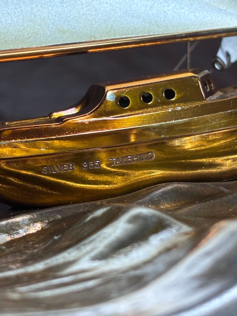 スターリングシルバー ヨット模型 TAKEHIKO