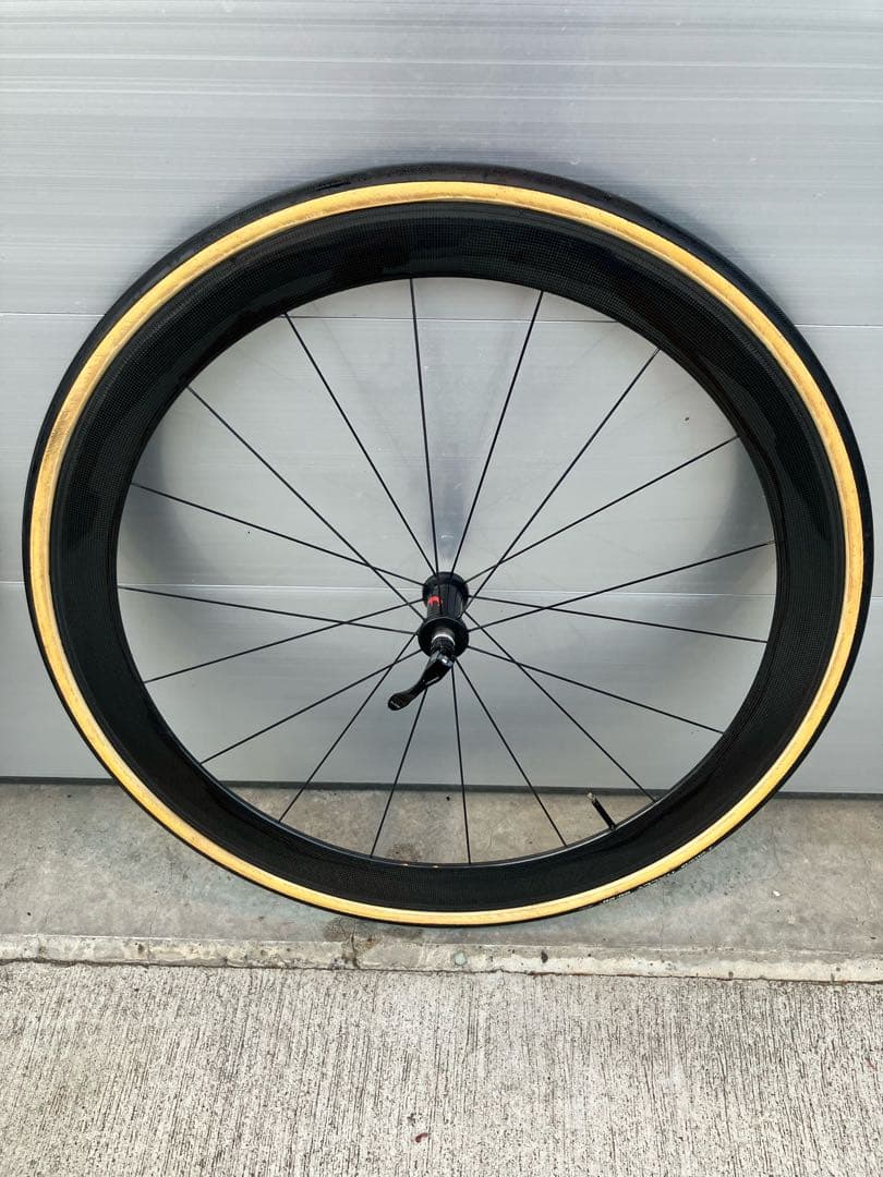 フルクラム　レーシングスピード50カーボンホイール前後セット　タイヤ&予備タイヤ