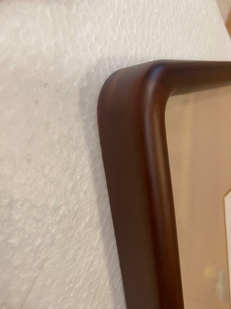 【新品未使用・美品】相田みつを　額縁ダークブラウン 42cm×51cm おまけ付