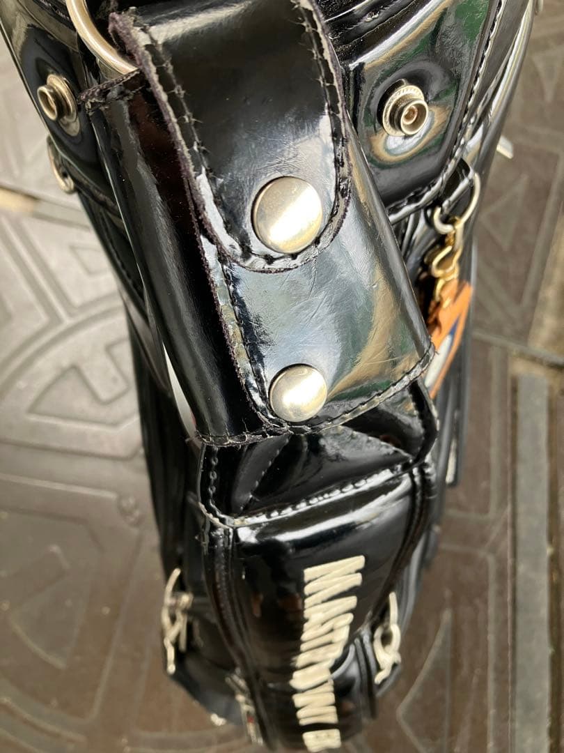 中古　マスターバニー　キャディバッグ　ブラックエナメル
