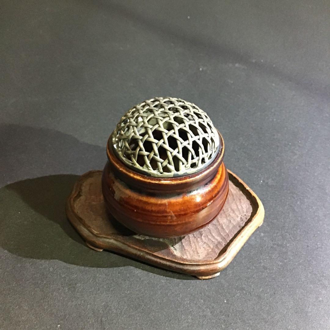 純銀火屋　ミニ香炉台付