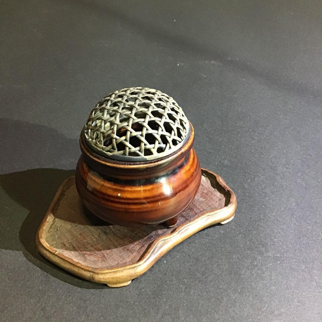 純銀火屋　ミニ香炉台付