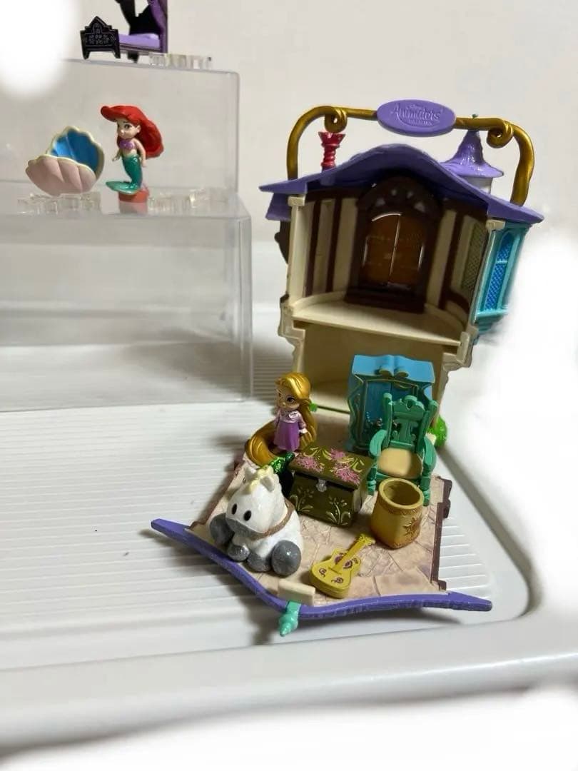 ディズニー、アニメータードール（ミニ）リトルズ、アリエル、アナ雪ベッドフィギュア
