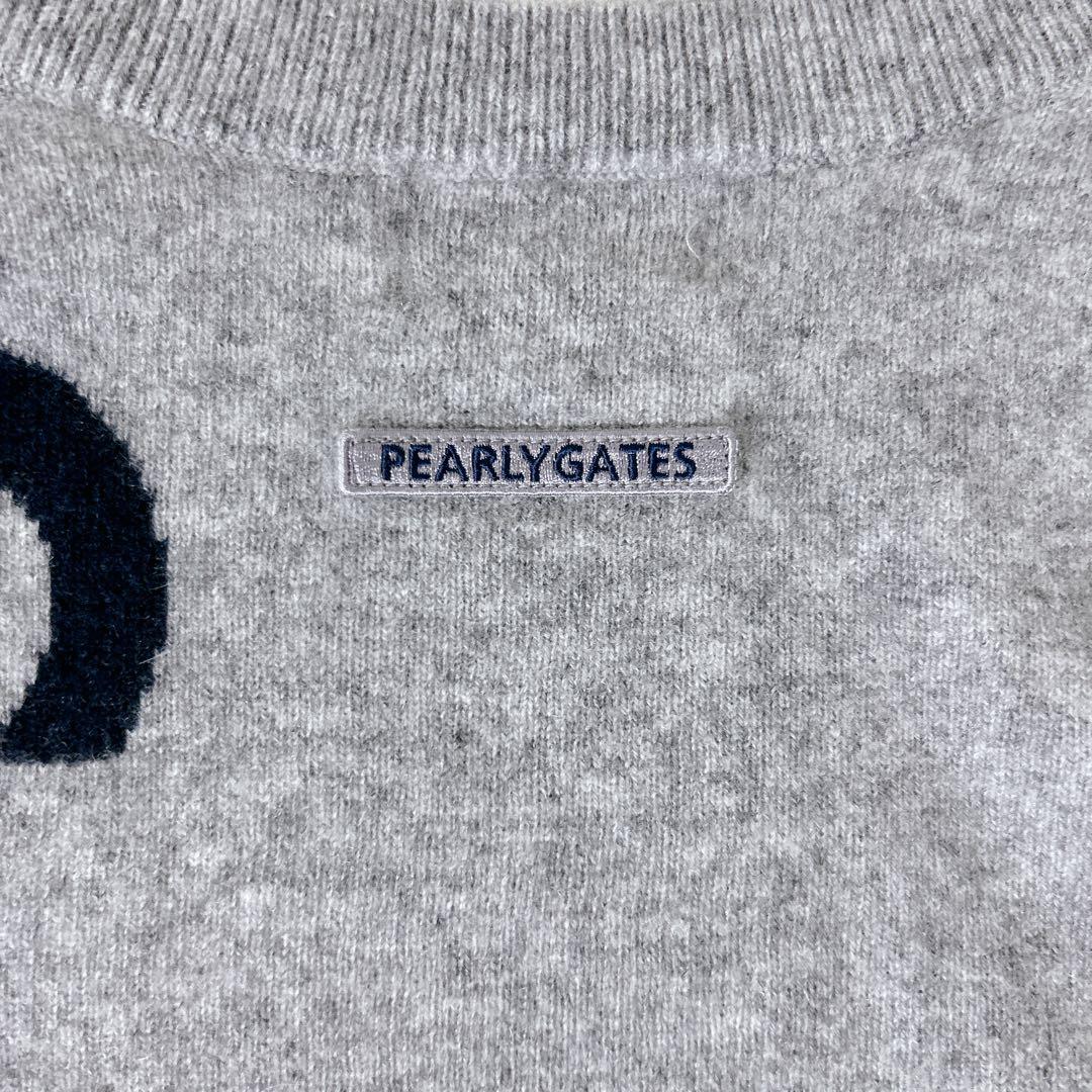パーリーゲイツ カシミヤ100% ロゴ　ニット M セーター　クルーネック